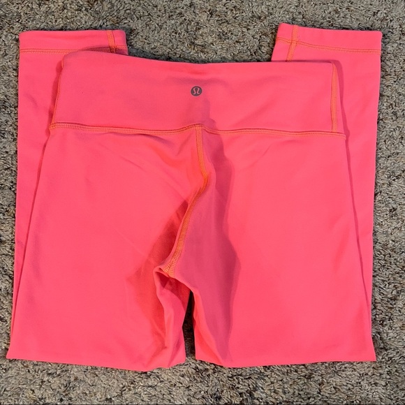Lululemon Reversible Leggings Coral/Gray Size 6 EUC - Picture 3 of 11